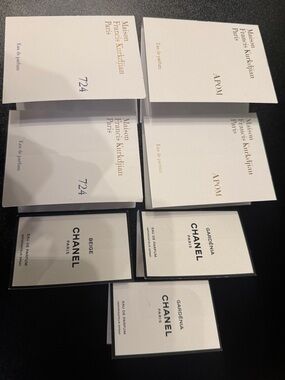Chanel & Maison Francis Kurkdjian Fragrance Card Lot - White